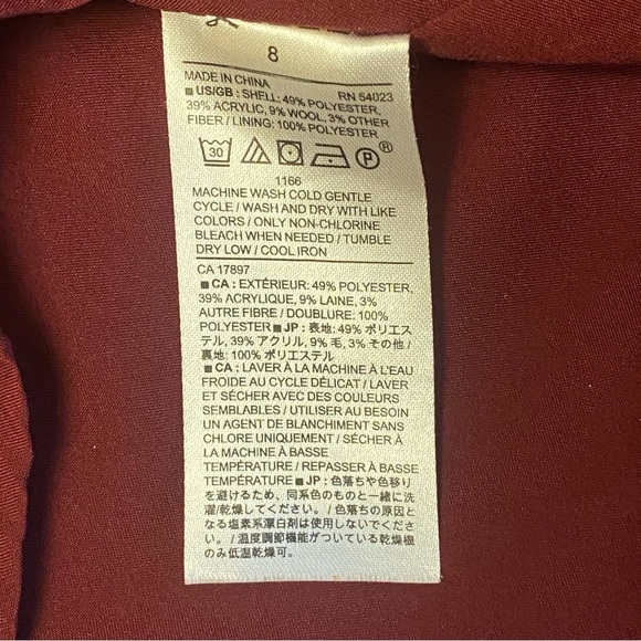 Banana Republic Herringbone Button-Waist Skirt Size 8 Career - Picture 9 of 11